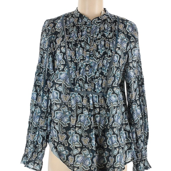 Anthropologie Henley Peasant Blouse - M - Picture 2 of 5